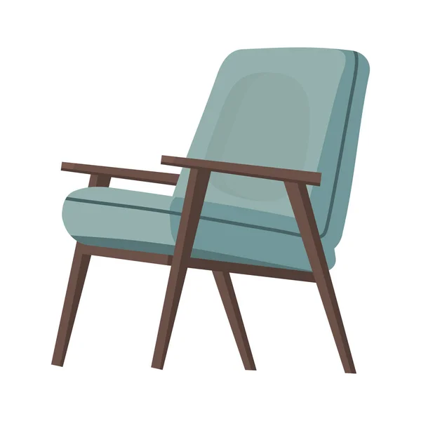 Sandalye şirin mobilya koltuk ve koltuk kabarık tasarımı iş ofis koltuğu veya sandalye izole beyaz arka plan, vektör, karikatür tarzı kolay bir şekilde döşenmiş daire iç çizimde — Stok Vektör