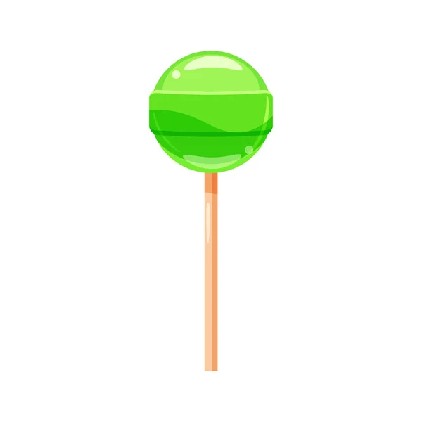 Lollipop, suikergoed op een stok, sweet, kleur, ronde, vector, illustratie, geïsoleerd, cartoon stijl — Stockvector