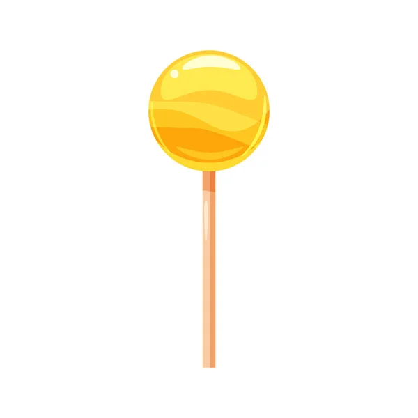 Lollipop, suikergoed op een stok, sweet, kleur, ronde, vector, illustratie, geïsoleerd, cartoon stijl — Stockvector