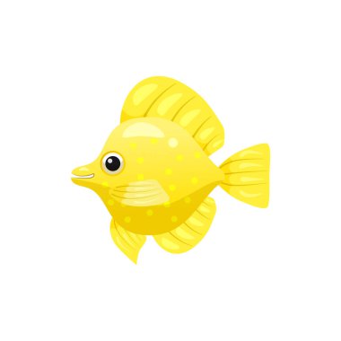 Tropikal egzotik Butteflyfish, parlak renkli boyama, beyaz arka plan üzerinde karikatür tarzı izole vektör