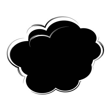 Karikatür komik konuşma balonu. Beyaz arka plan üzerinde vektör vektör çizim ve grafik öğeleri, şablon, izole,