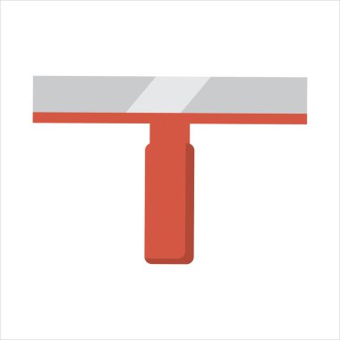 Macun bıçağı. Spatula tamir aleti. Ambalaj veya boya aletleri. Vektör illüstrasyon beyaz izole. Karikatür tarzı