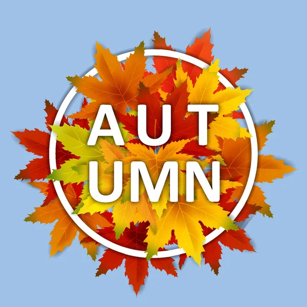 Sonbahar Arka Plan Şablonu, yaprakları, alışveriş indirimi promosyon, Kartpostal ve Davet kartı için mevsimlik poster düşen demet ile. Vektör illüstrasyon Fişi, Banner, Flyer