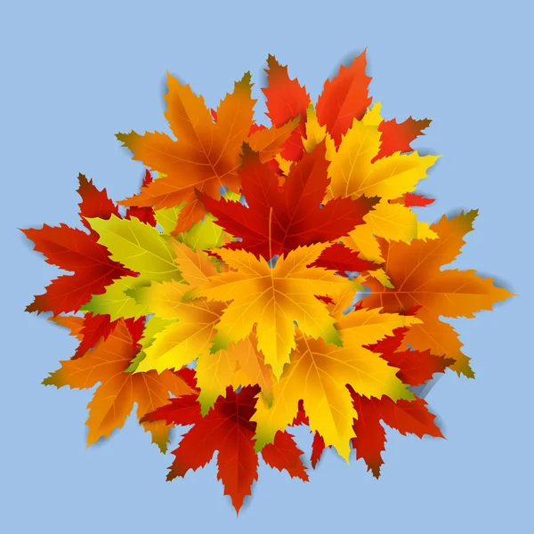 Šablona podzimního pozadí s padajícími listy listů, prodejním prodejem nebo sezonním plakátem pro propagaci nákupních slev, pohlednice a pozvánky. Vektorová ilustrace doklad, nápis, oznámení — Stockový vektor