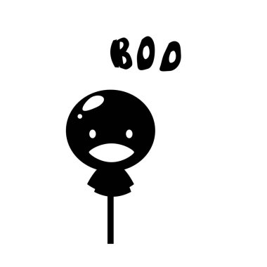 Candy Halloween düz tek simge. Korku ve tehlikecadılar bayramı sembolü. Siyah ürkütücü dekoratif unsur. Beyaz arka planda yalıtılmış vektör çizimi