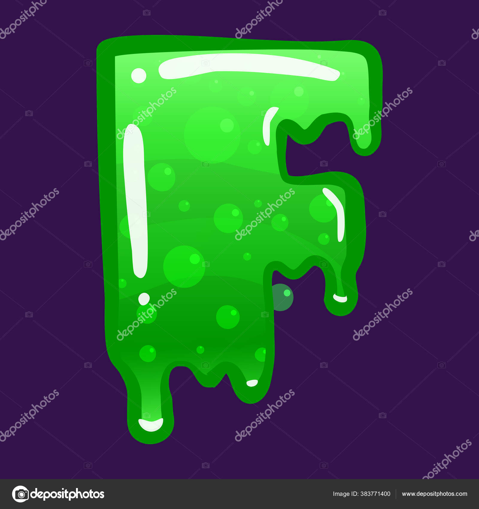 Tipo de fonte do lodo letra F alfabeto latino. Bolha verde molde tóxico.  Ilustração em estilo desenho animado vetorial Vetor de ©ValeriHadeev  383771400, image size:1600x1700