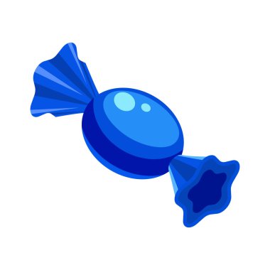 Şekere sarılı izometrik tatlı yiyecekler. Beyaz arkaplanda izole edilmiş vektör