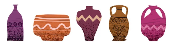 Set Trendy Vasen abstrakte zeitgenössische Formtexturen Minimalismus. Modernes Elementdesign für Banner, Poster, Social Media Vorlagen. Vektorabbildung isoliert — Stockvektor