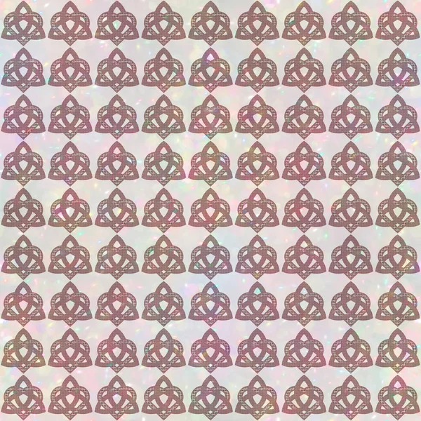 Patrón Sin Costura Valknut Nudo Triquetra Con Diseño Abstracto Corazón — Foto de Stock
