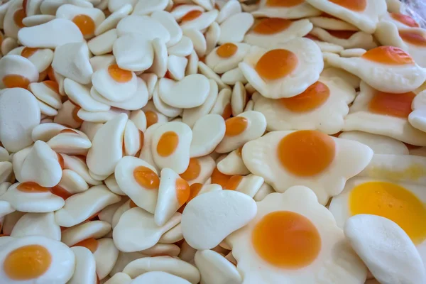 Marmolada do żucia olbrzymia omlet, słodki cukierek tło — Zdjęcie stockowe