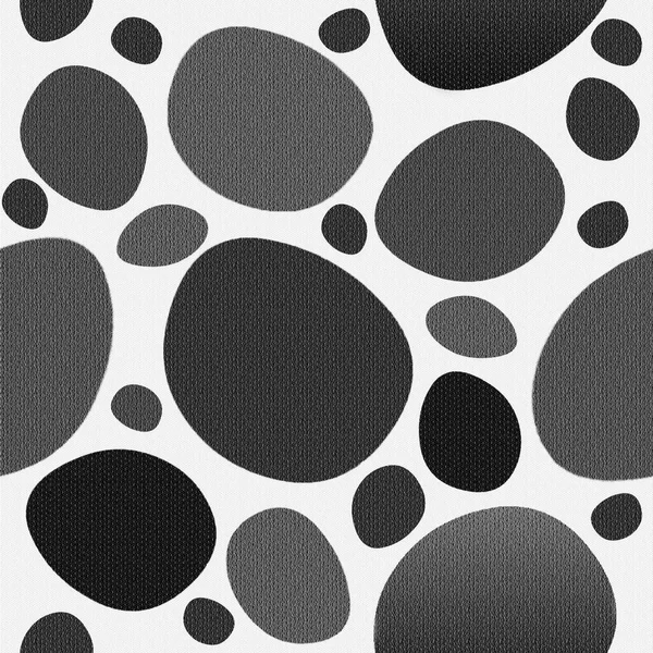 Bílé Kamenné Tvary Izolované Černém Pozadí Bezešvé Monochromatický Vzor Abstraktní — Stock fotografie