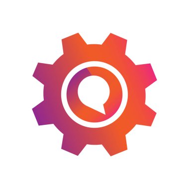 ayarı sohbet kabarcık düğme vektör simgesi