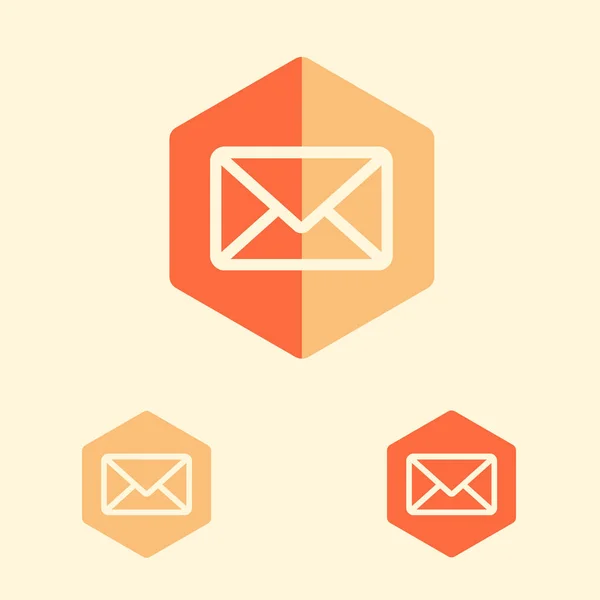 Message Mail Icône Vectorielle Dans Style Design Plat — Image vectorielle