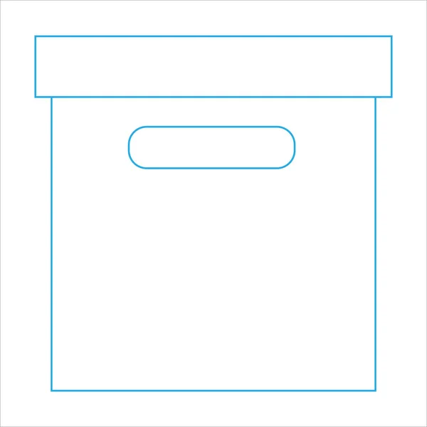 Umrissenes Box Symbol Vektorzeilen Symbol Vektorabbildung Eps — Stockvektor