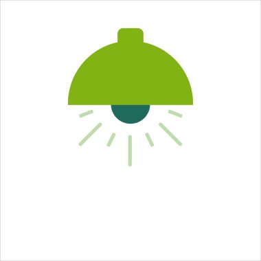 düz dizayn ampul ikonu. vektör simgesi kavramı.