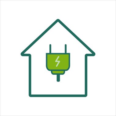 ev ikonu. Güç düğmeli ev simgesi. taşınabilir ve web tasarımı için ev simgesi konsepti, tasarım unsuru. ev simgesi logo illüstrasyonu.