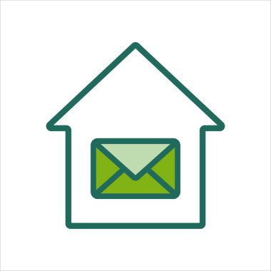 ev ikonu. Mesajlı ev simgesi. taşınabilir ve web tasarımı için ev simgesi konsepti, tasarım unsuru. ev simgesi logo illüstrasyonu.