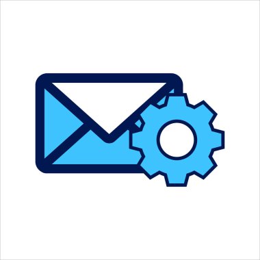 Simge ayarlanıyor. posta sembolü ile ayarlanıyor. Sohbet / mesaj kavramı. Vektör illüstrasyonu, vektör simgesi kavramı.