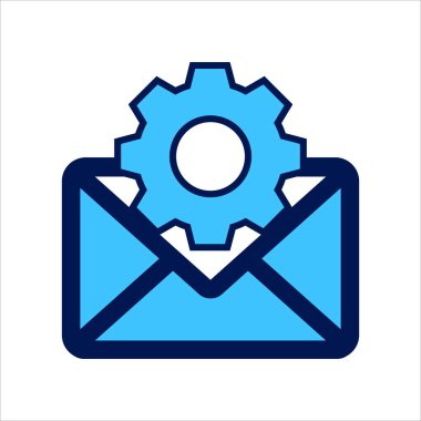 Simge ayarlanıyor. posta sembolü ile ayarlanıyor. Sohbet / mesaj kavramı. Vektör illüstrasyonu, vektör simgesi kavramı.