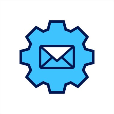 Simge ayarlanıyor. posta sembolü ile ayarlanıyor. Sohbet / mesaj kavramı. Vektör illüstrasyonu, vektör simgesi kavramı.