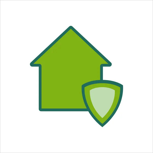 Home Icon Home Icon Shield Home Icon Concept Mobile Web — Stock Vector