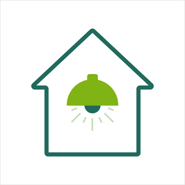 Home Symbol Home Symbol Mit Dekorationslicht Home Icon Konzept Für — Stockvektor
