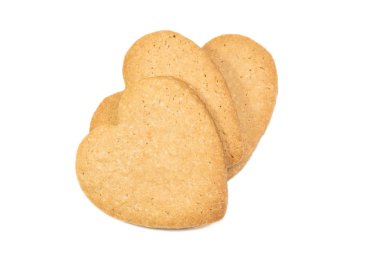 Beyaz arkaplanda zencefilli kurabiye