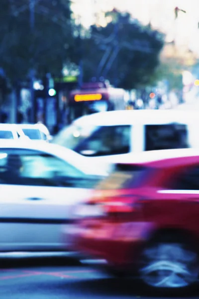City Traffic Jam Blurred Image — Stock Photo, Image