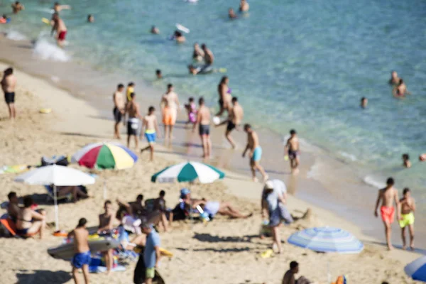 Persone Sulla Spiaggia Immagine Offuscata — Foto Stock