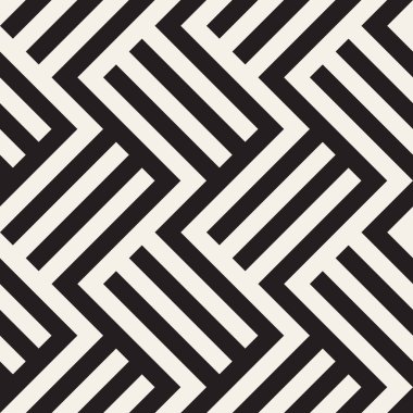 Vektör kusursuz desen. Modern stil soyut doku. Çizgili elementten geometrik fayanslar tekrarlanıyor