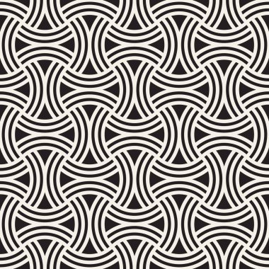 Vektör kusursuz desen. Modern stil soyut doku. Çizgili elementten geometrik fayanslar tekrarlanıyor