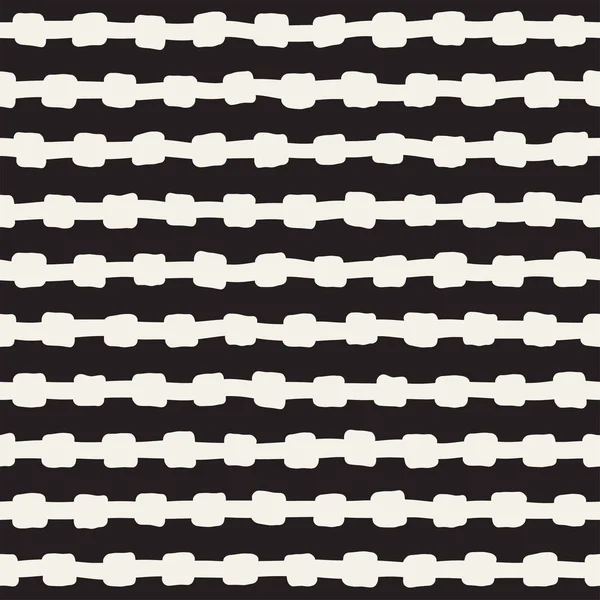 手描き線シームレスな汚れたパターン 黒と白の抽象的な幾何学的な反復タイル テクスチャ — ストックベクタ