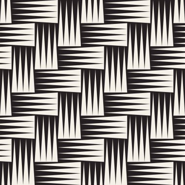 Vektör kusursuz desen. Modern stil soyut doku. Çizgili elementten geometrik fayanslar tekrarlanıyor