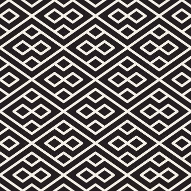 Vektör kusursuz desen. Modern stil soyut doku. Çizgili elementten geometrik fayanslar tekrarlanıyor