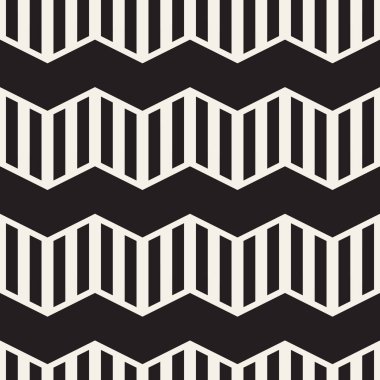 Vektör sorunsuz zikzak çizgi deseni. Şık geometrik arka plan. Tek renkli kafes arka plan yinelenen