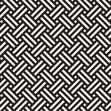 Vektör kusursuz desen. Modern stil soyut doku. Çizgili elementten geometrik fayanslar tekrarlanıyor