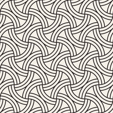 Vektör kusursuz desen. Modern stil soyut doku. Çizgili elementten geometrik fayanslar tekrarlanıyor