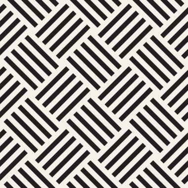 Vektör kusursuz desen. Modern stil soyut doku. Çizgili elementten geometrik fayanslar tekrarlanıyor