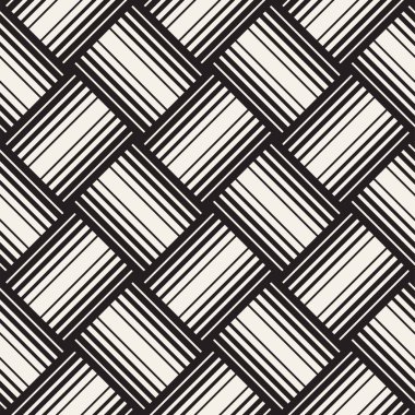 Vektör kusursuz desen. Modern stil soyut doku. Çizgili elementten geometrik fayanslar tekrarlanıyor