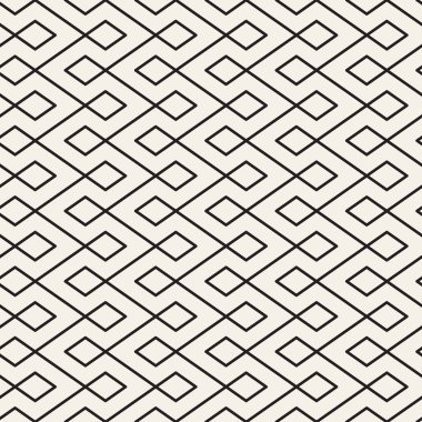 Vektör kusursuz desen. Modern stil soyut doku. Çizgili elementten geometrik fayanslar tekrarlanıyor