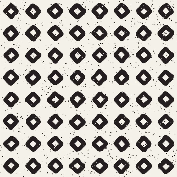 Elle çizilmiş stil etnik seamless modeli. Grungy geometrik şekiller arka plan siyah ve beyaz.