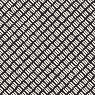 Elle çizilmiş çizgiler seamless grungy modeli. Soyut geometrik yinelenen kiremit doku siyah beyaz.