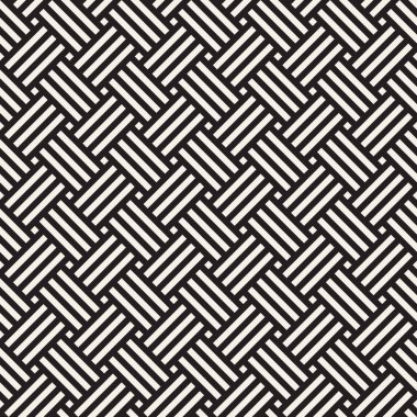 Vektör kusursuz desen. Modern stil soyut doku. Çizgili elementten geometrik fayanslar tekrarlanıyor