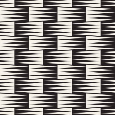 Vektör kusursuz desen. Modern stil soyut doku. Çizgili elementten geometrik fayanslar tekrarlanıyor