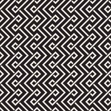 Vektör kusursuz desen. Modern stil soyut doku. Çizgili elementten geometrik fayanslar tekrarlanıyor