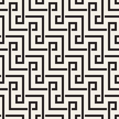 Vektör kusursuz desen. Modern stil soyut doku. Çizgili elementten geometrik fayanslar tekrarlanıyor