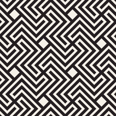 Vektör kusursuz desen. Modern stil soyut doku. Çizgili elementten geometrik fayanslar tekrarlanıyor