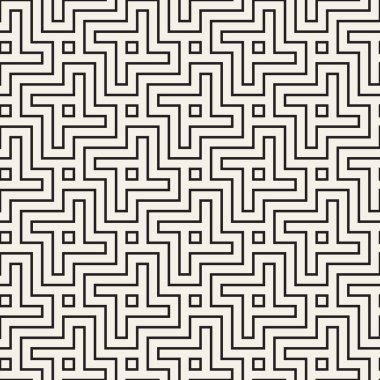 Vektör kusursuz desen. Modern stil soyut doku. Çizgili elementten geometrik fayanslar tekrarlanıyor