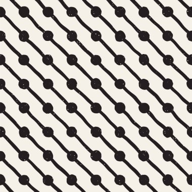 Elle çizilmiş stil etnik seamless modeli. Grungy geometrik şekiller arka plan siyah ve beyaz.