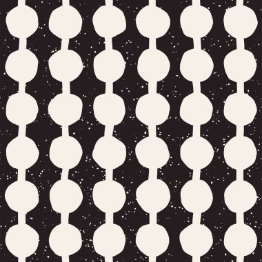 Elle çizilmiş stil etnik seamless modeli. Grungy geometrik şekiller arka plan siyah ve beyaz.